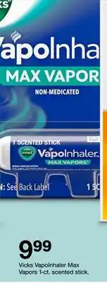 Target Vicks VapoInhaler Max Vapors 1-ct. scented stick offer