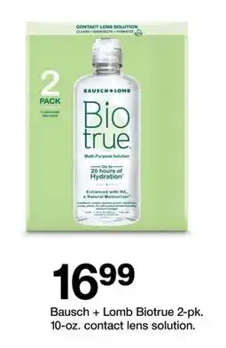 Target Bausch + Lomb Biotrue 2-pk. 10-oz. contact lens solution offer