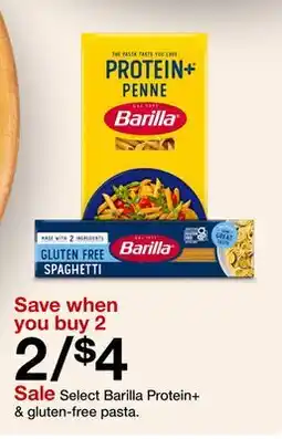 Target Select Barilla Protein+ & gluten-free pasta offer