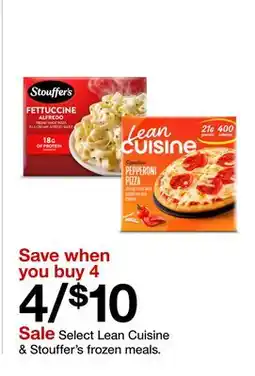 Target Select Lean Cuisine & Stouffer's frozen meals offer