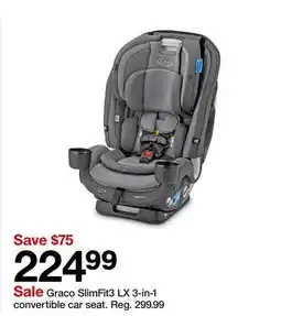 Target Graco SlimFit3 LX 3-in-1 convertible car seat offer