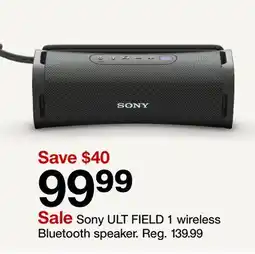 Target Sony ULT FIELD 1 wireless Bluetooth speaker offer