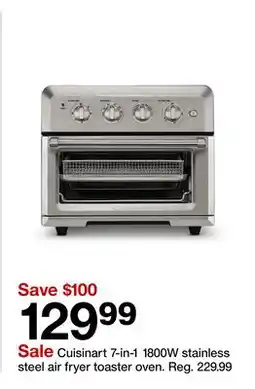 Target Cuisinart 7-in-1 1800W stainless steel air fryer toaster oven offer