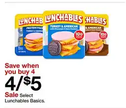Target Select Lunchables Basics offer