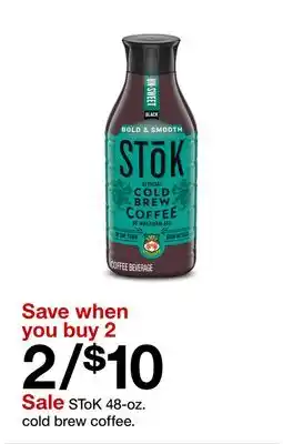 Target STOK 48-oz. cold brew coffee offer