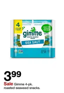 Target Gimme 4-pk. roasted seaweed snacks offer