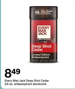 Target Every Man Jack Deep Shot Cedar 2.6-oz. antiperspirant deodorant offer