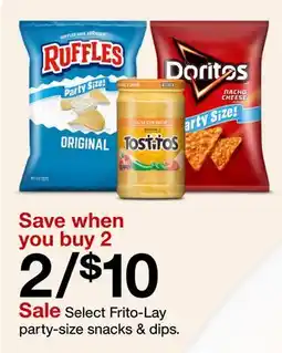 Target Select Frito-Lay party-size snacks & dips offer