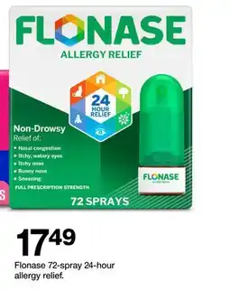 Target Flonase 72-spray 24-hour allergy relief offer