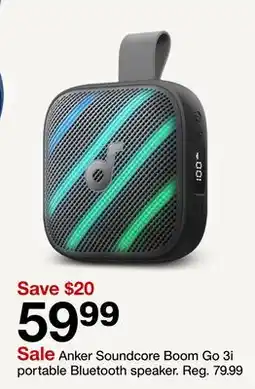 Target Anker Soundcore Boom Go 3i portable Bluetooth speaker offer