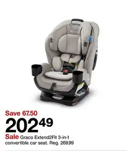 Target Graco Extend2Fit 3-in-1 convertible car seat offer