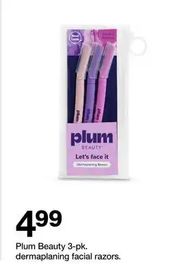 Target Plum Beauty 3-pk. dermaplaning facial razors offer