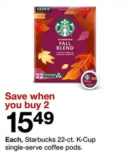 Target Starbucks 22 ct. K-Cup single-serve coffee pods offer