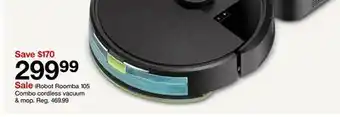 Target iRobot Roomba 105 Combo cordless vacuum & mop offer