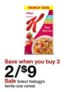 Target Select Kellogg's family-size cereal offer