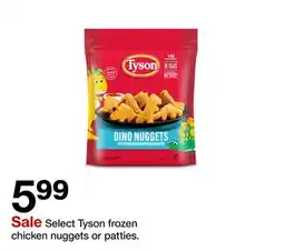 Target Select Tyson frozen chicken nuggets or patties offer