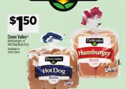 Dollar General Clover Valley Hamburger or Hot Dog Buns offer