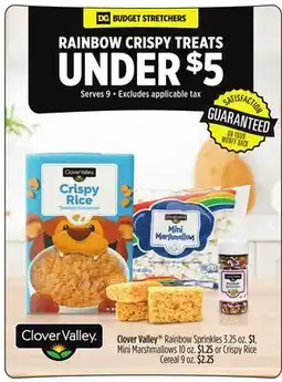 Dollar General Clover Valley RAINBOW CRISPY TREATS offer
