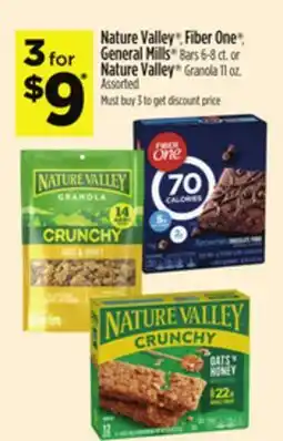 Dollar General Nature Valley Fiber One , General Mills Bars 5-8 ct., or Nature Valley Granola 11 oz offer