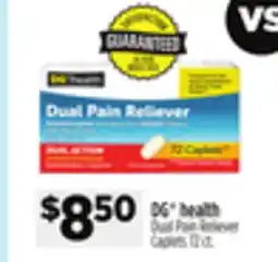 Dollar General DG health Dual Pain Reliever Caplets offer