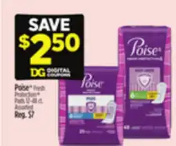 Dollar General Poise Fresh Protection Pads offer