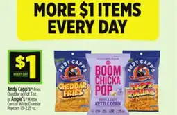 Dollar General Andy Capp's Fries Cheddar or Hot or Angie's Kettle Corn or White Cheddar Popcorn offer