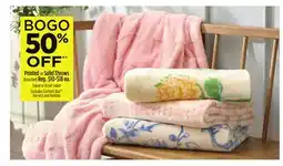 Dollar General Printed or Solid Throws offer