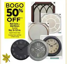 Dollar General Wall Clocks or Wall Mirrors offer