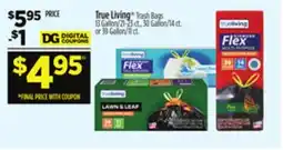 Dollar General True Living Trash Bags offer