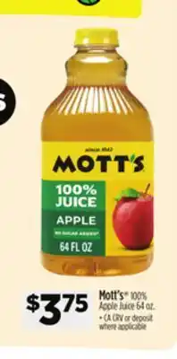 Dollar General Mott's 100% Apple Juice offer