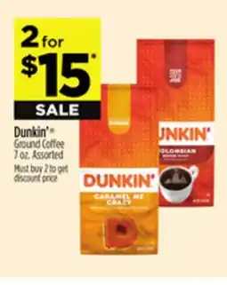 Dollar General Dunkin' Ground Coffee offer