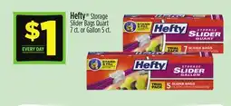 Dollar General Hefty Storage Slider Bags Quart offer