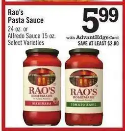 Price Chopper Rao's Pasta Sauce offer