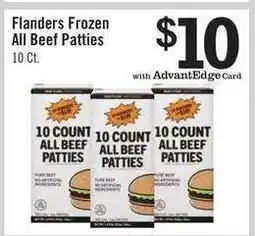 Price Chopper Flanders Frozen All Beef Patties offer