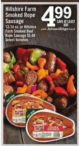 Price Chopper Hillshire Farm Smoked Rope Sausage offer
