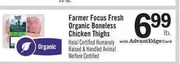Price Chopper Farmer Focus Fresh Organic Boneless Chicken Thighs offer