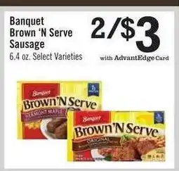 Price Chopper Banquet Brown'N Serve Sausage offer
