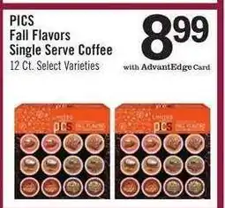 Price Chopper PICS Fall Flavors Single Serve Coffee offer