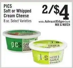 Price Chopper PICS Soft or Whipped Cream Cheese offer