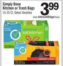Price Chopper Simply Done Kitchen or Trash Bags offer
