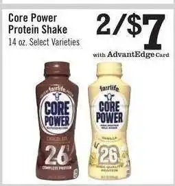 Price Chopper Core Power Protein Shake offer