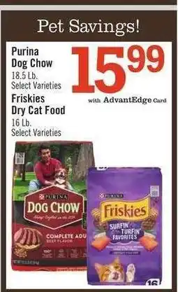 Price Chopper Friskies Dry Cat Food offer