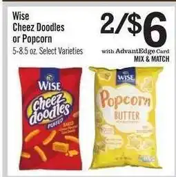 Price Chopper Wise Cheez Doodles or Popcorn offer