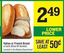 Price Chopper Italian or French Bread offer
