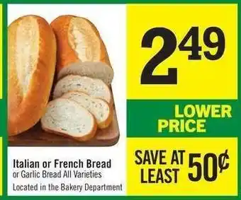 Price Chopper Italian or French Bread offer