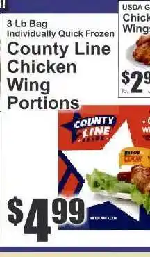 Key Food County Line Chicken Wing Portions offer