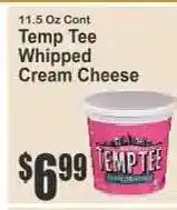 Key Food Temp Tee Whipped Cream Cheese offer