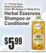 Key Food Herbal Essences Shampoo or Conditioner offer