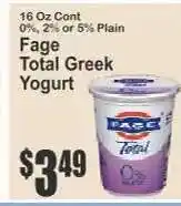 Key Food Fage Total Greek Yogurt offer