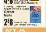 Key Food Gerber Melts offer